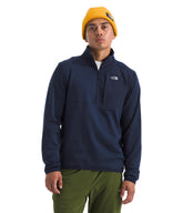 The North Face TNF Performance fleece quarter zip front view showing Summit Navy color and fit for outdoor days