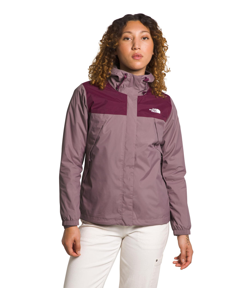 The North Face Antora Triclimate jacket front view showing silhouette and protection.