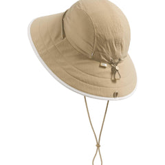 The North Face Women’s Class V Brimmer side view showing adjustable chin strap for windy trails.