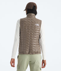 The North Face ThermoBall Vest pocket-stow demonstrates easy storage within its own pocket.