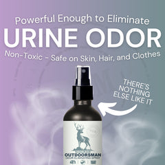 The Stink Solution Odorless Outdoorsman spray in action for quick application