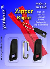 The Wright Stuff Yankezz zipper grabber kit with large pulls for easier zipping on jackets.