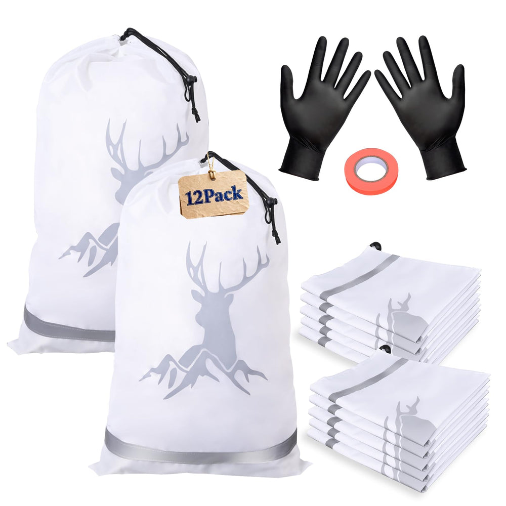 TheClouds elk game bag with drawstring closure protects meat in rugged field conditions