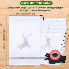 TheClouds elk game bags with 20-inch reflective strips for safer night visibility