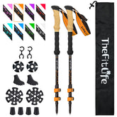 TheFitLife carbon fiber trekking poles collapsible for easy packing and reliable trail support.