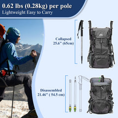 TheFitLife Nordic Walking Poles ergonomic grip ensures comfortable, non-slip handling on trails.