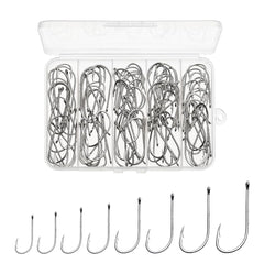 Thekuai Fishing Hooks 100 Pack Baitholder Walleye Rig – High Carbon Steel, Black Nickel, Down-Turned Eye