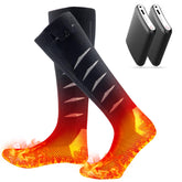 THEKUKU electric heated socks battery packs provide portable warmth for outdoor activities.