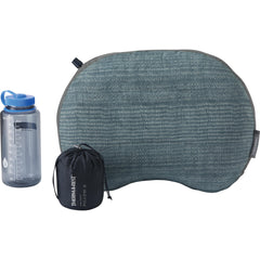 Therm-a-Rest Air Head in its stuff sack shows compact travel.