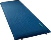 Therm-a-Rest LuxuryMap inflated in Poseidon Blue showing full-body support