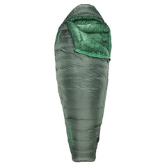 Therm-a-Rest Questar 32F hood close-up showing secure warmth.