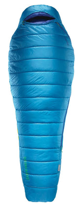 Therm-a-Rest Space Cowboy exterior shell highlighting recycled fabric for lightweight warmth on summer trips.