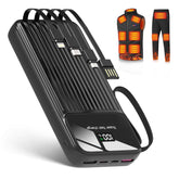 THETHEKU 40000mAh power bank with LED display powers heated clothing and smartphones on the go