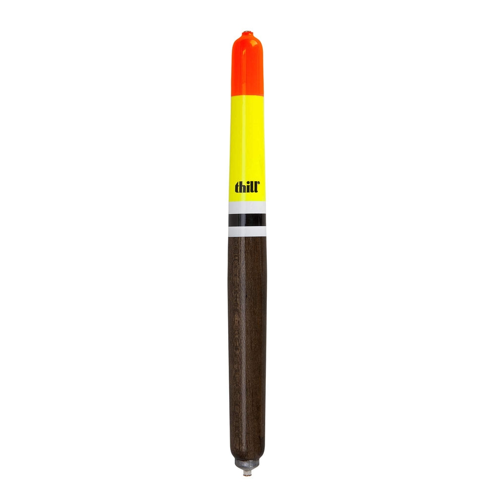 Thill Weighted Balsa Pole Floats in setup view, optimized for long casts with large baits.