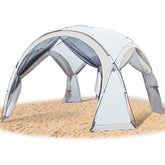 Thinlute large beach canopy front view, spacious shade for family outings