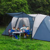 Thinlute tent porch front view showing spacious entry and family-friendly layout