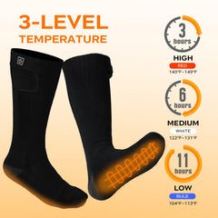 Thiovanek knee-high heated socks provide all-day warmth coverage