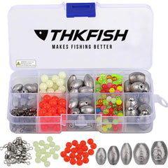 THKFISH Texas & Carolina fishing rig components and tackle kit overview