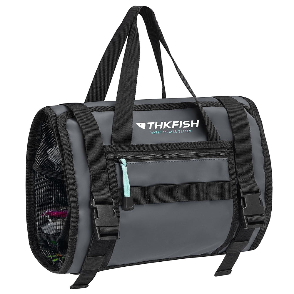 Rolled-out THKFISH Big Bait Bag with roll-up design