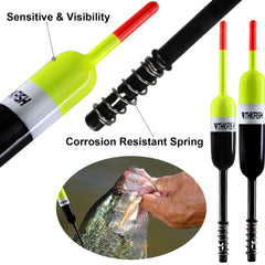 Close-up of THKFISH 1.5 inch slip bobber on fishing line