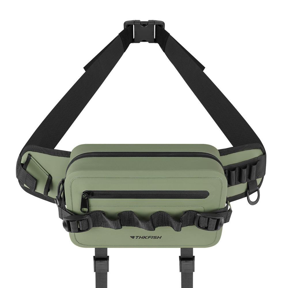 Front view of THKFISH waterproof waist pack