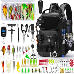 THKFISH fishing backpack with rod holder keeps gear organized for day trips.