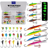 THKFISH ice lure drop-water shape attracts suspended panfish in cold water.