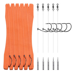 THKFISH Ready Texas Rig bass fishing kit - pre-tied rigs with weights and hooks