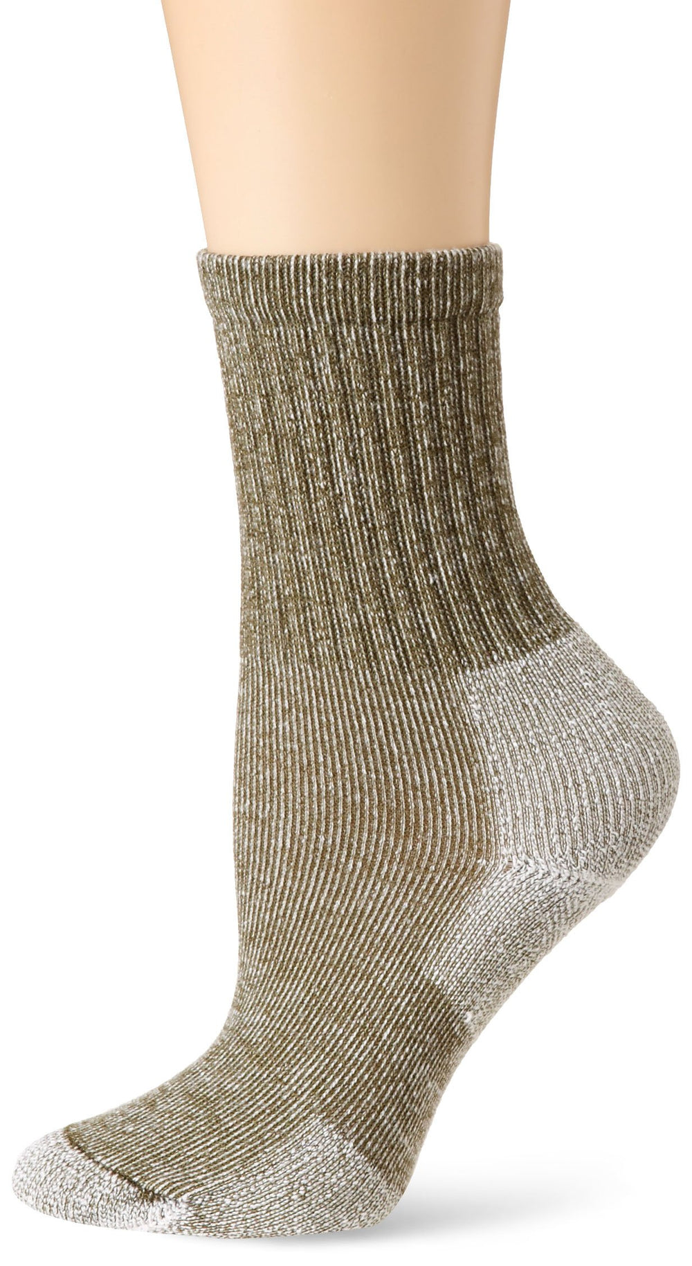 Thorlos TRHXM trail hiking sock in green-gray, moisture-wicking comfort for day hikes.