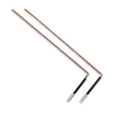 Thorness Copper Dowsing Rods with handles ready for energy exploration and water divination.