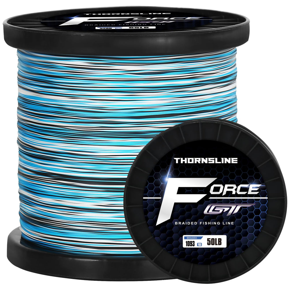 ThornsLine Force Braided Line close-up weave shows rock weave strength for tough fishing