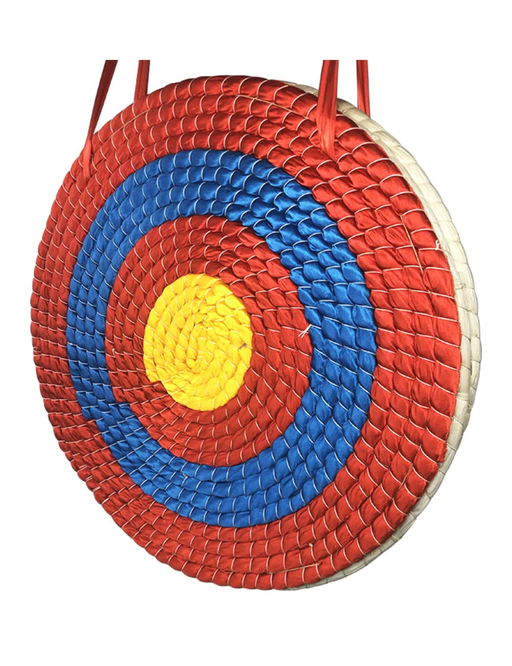 Three Archers straw archery target front view highlighting eco-friendly outdoor practice potential