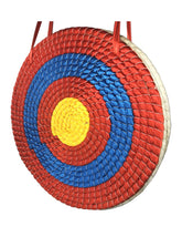 Three Archers straw archery target front view highlighting eco-friendly outdoor practice potential