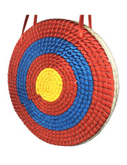 Three Archers straw archery target front view highlighting eco-friendly outdoor practice potential