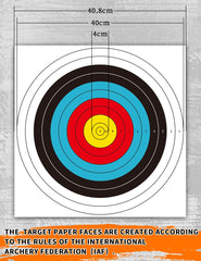 Three Archers target paper roll shows crease-free durability