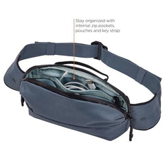 Thule Aion's wax canvas texture adds rugged style and weather protection.