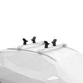 Thule DockGrip with two pivot saddles adapts to diverse hull shapes for stable transport