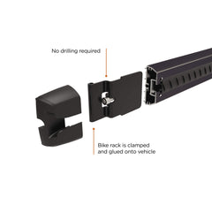 Thule Elite Van XT folded for compact storage when not in use.