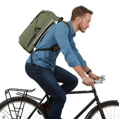 Front expansion pocket designed for helmet or extra shoes