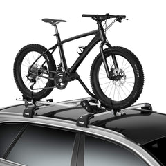 Thule Proride fat bike adapter installation close-up; easy setup.