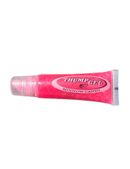 Pink gel Minnow Candy fish attractant with white/pink flakes, sticky formula for Crappie and Bass fishing
