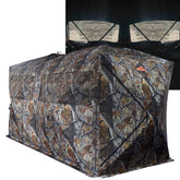 THUNDERBAY Bunkhouse front view highlights spacious six-person hunting shelter.