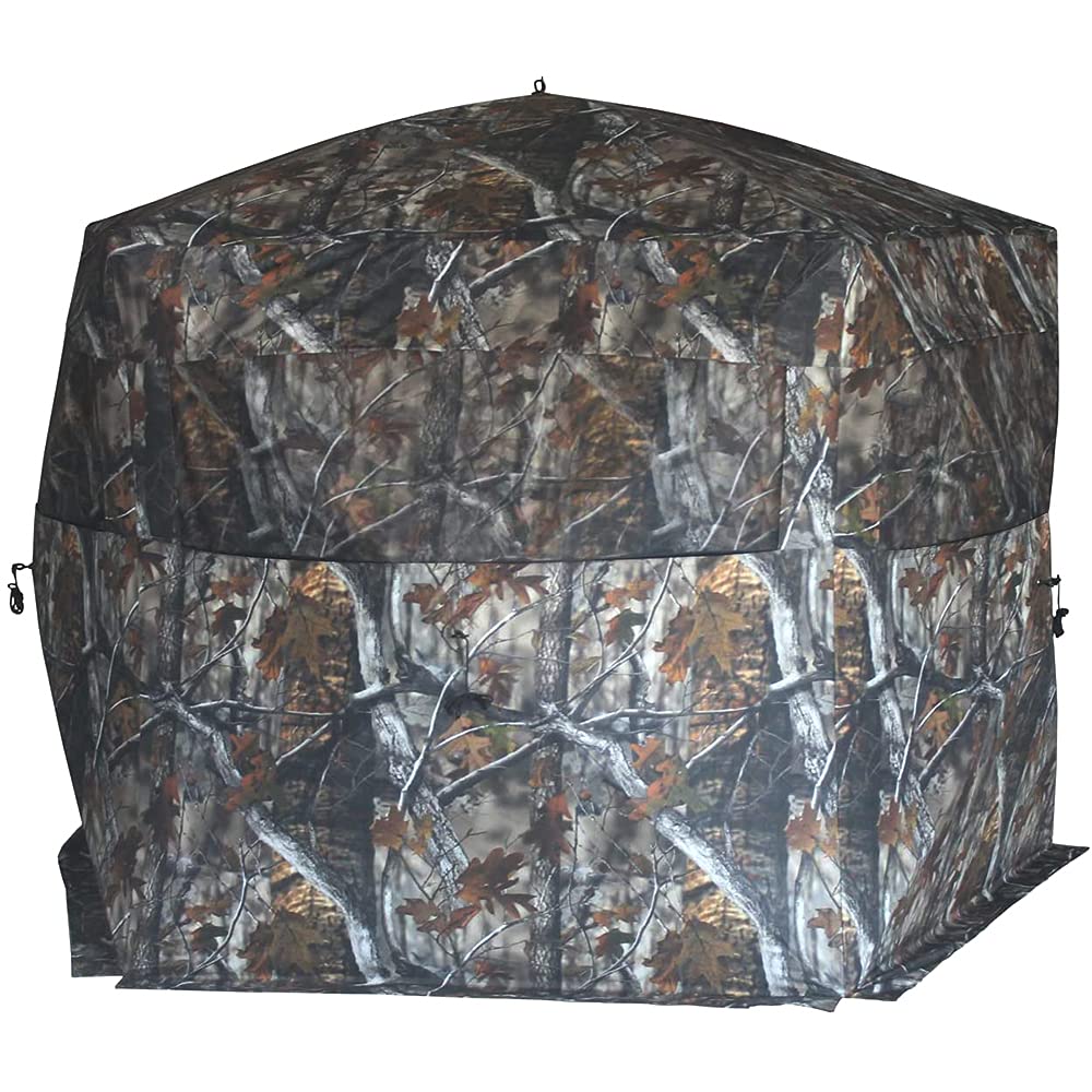 THUNDERBAY Gobbler Lodge five-side blind setup showing spacious four-person room.