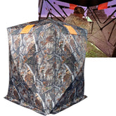THUNDERBAY Two-Tall see-through hunting blind front view enhances concealment with 270-degree awareness