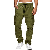 THWEI cargo pants Army Green 2XL waist-adjustable for comfortable, adjustable fit.