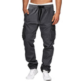 THWEI cargo pants grey fabric texture highlights durable cotton blend for daily comfort.