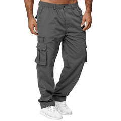 THWEI cargo pants side pockets in grey provide easy-access storage on hikes.