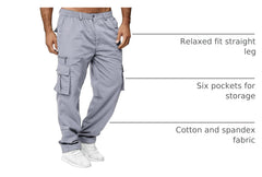 THWEI cargo pants side pockets ideal for quick-access essentials during activities.