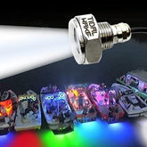 Tidal Wake IP68 underwater drain plug light in white boosts night visibility.