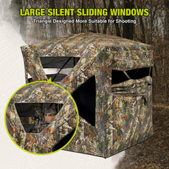 TIDEWE 360° view windows provide all-angle visibility for spotting game